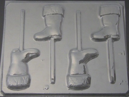 235 Santa Boot Chocolate Candy Lollipop Mold